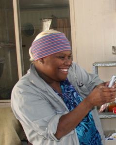 Kaylene Butler filming on Bimblebox Nature Refuge, September 2012.