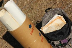 Artist Jude Roberts used various papers to document and explore the Nature Refuge.  photo Jill Sampson 