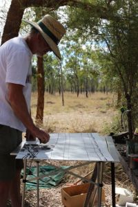 Mick Pospischil working in the landscape, photo Jill Sampson 
