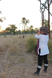 Zena taking photos as the sun sets