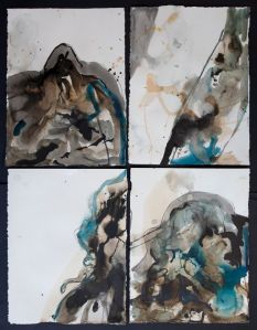 Shadows and Sediments , ink on paper, H 90cm x 70 cm