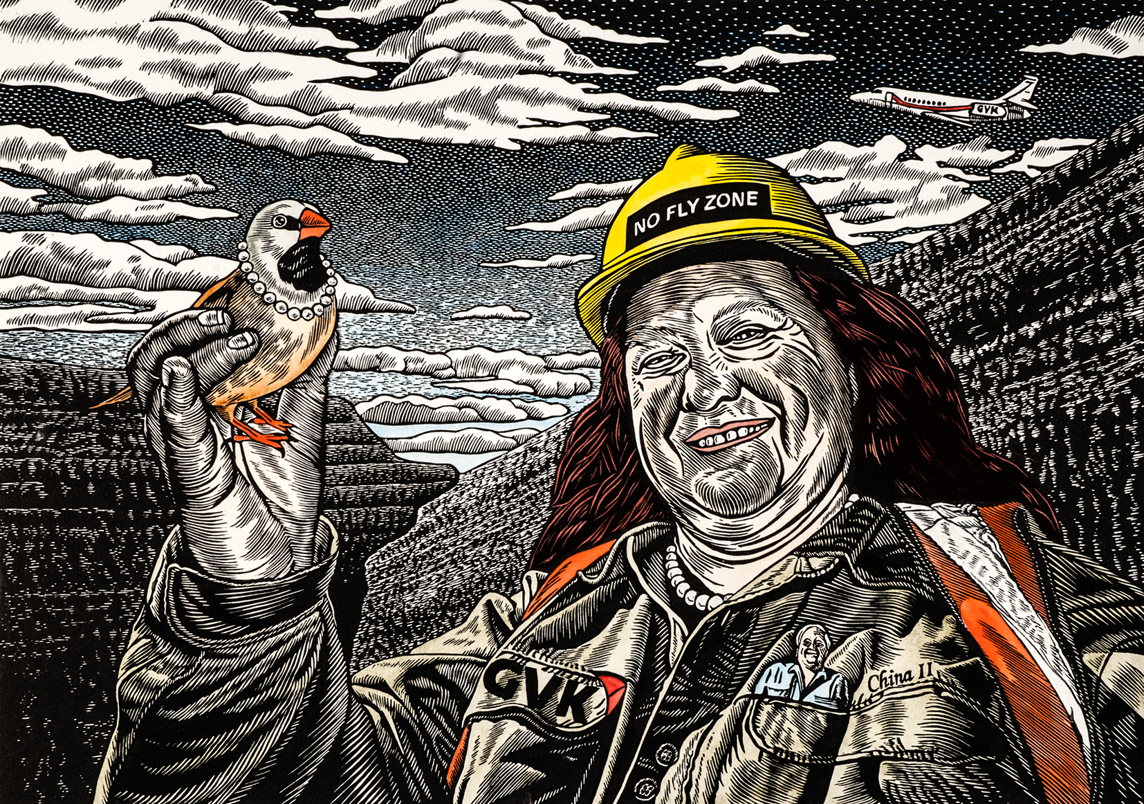 The Coal Throated Finch, 2014, Rew Hanks, photo courtesy of the artist